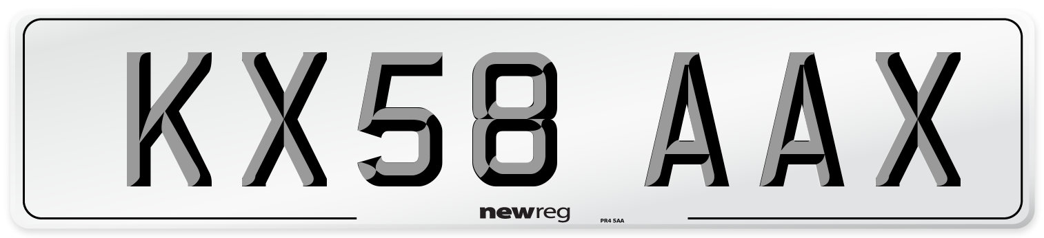 KX58 AAX Number Plate from New Reg